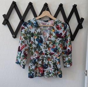 Floral peplum top